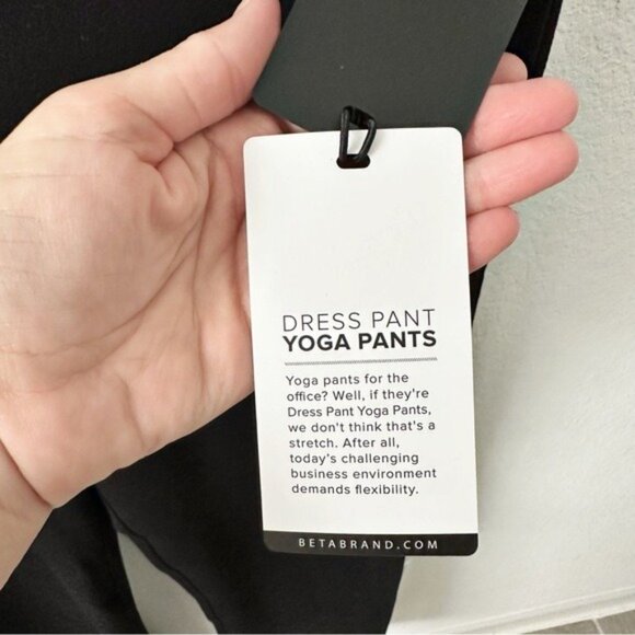 NEW Betabrand Classic Dress Pant Yoga Pants Straight Black Size L Petite - Picture 4 of 5